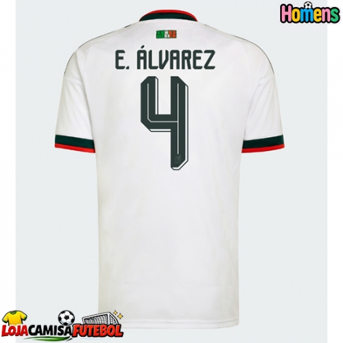 Camisa de Futebol México Edson Alvarez #4 Equipamento Secundário Mundo 2026 Manga Curta